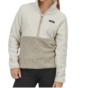 Patagonia womens fleece reclaimed fleece pullover salt gray half zip size small